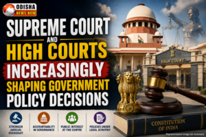 Supreme Court and High Courts playing a growing role in influencing government policies and administrative decisions in India.
