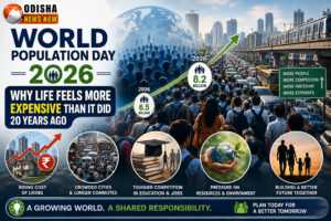 World Population Day 2026 highlighting how population growth affects housing prices, jobs, education and the cost of living.